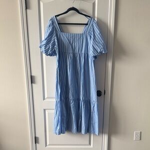 Old Navy Blue and White Striped Dress